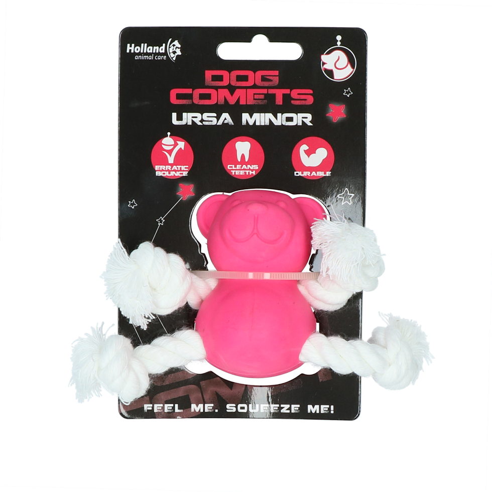 dog toy rubber bear Minor Pink chew toy