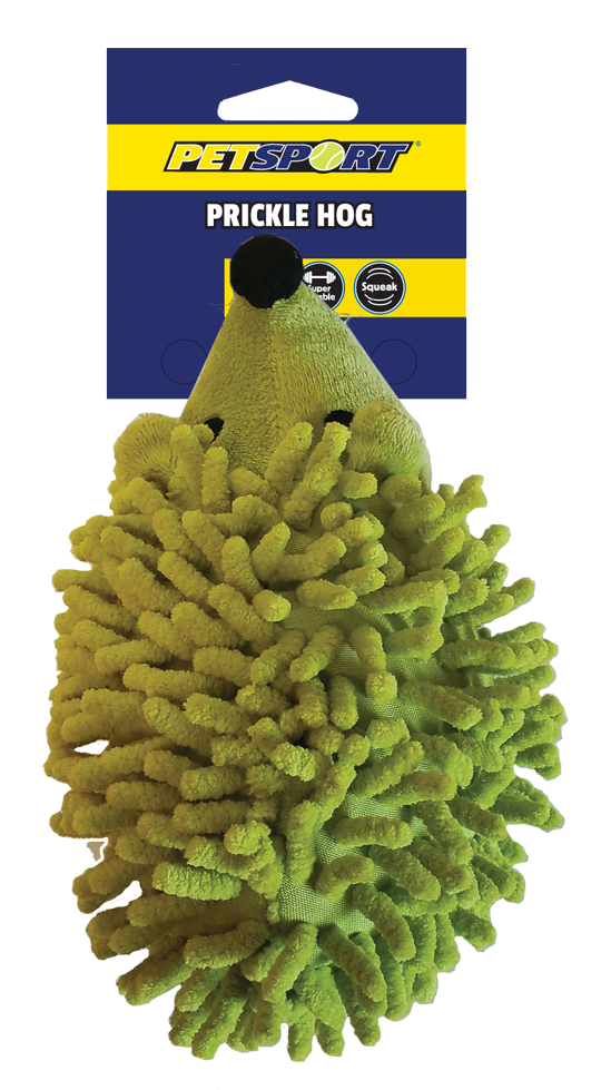 hedgehog green dog toy