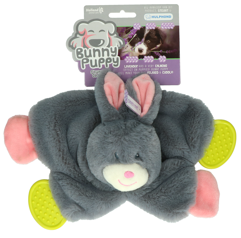 Bunny crunchy chewy dog toy