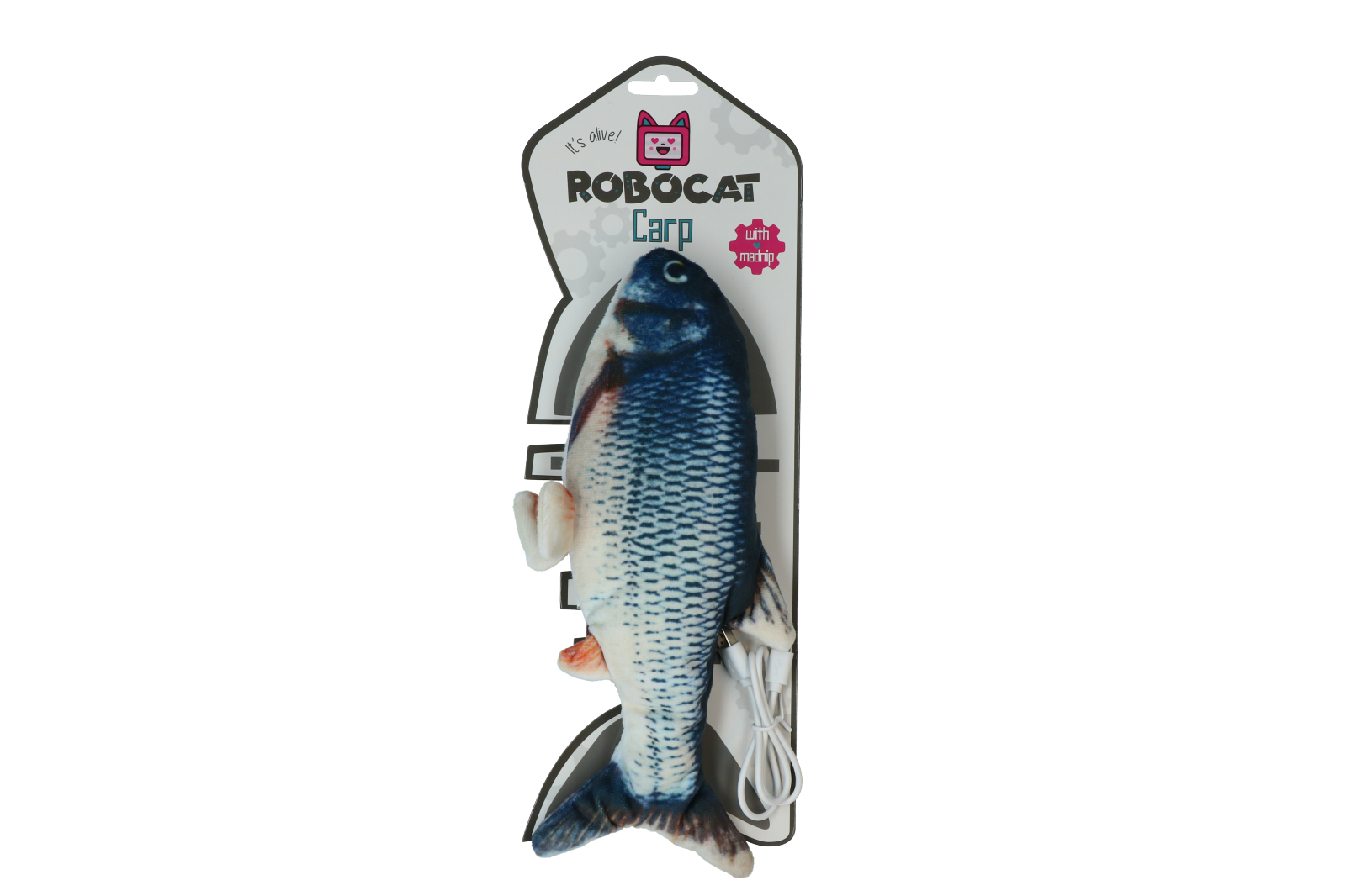 Carp stuffed with catnip cat toy