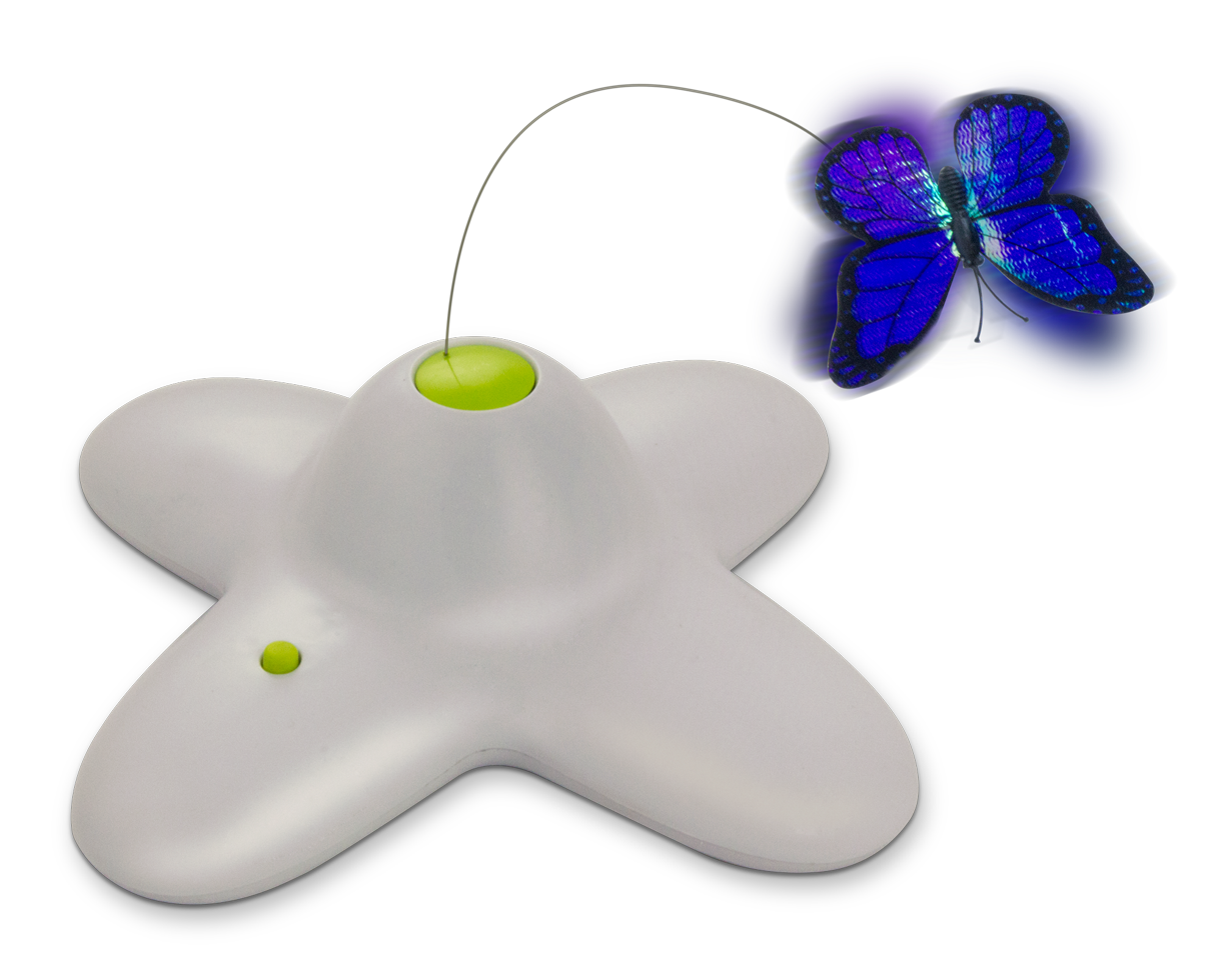 Interactive floating butterfly cat toy