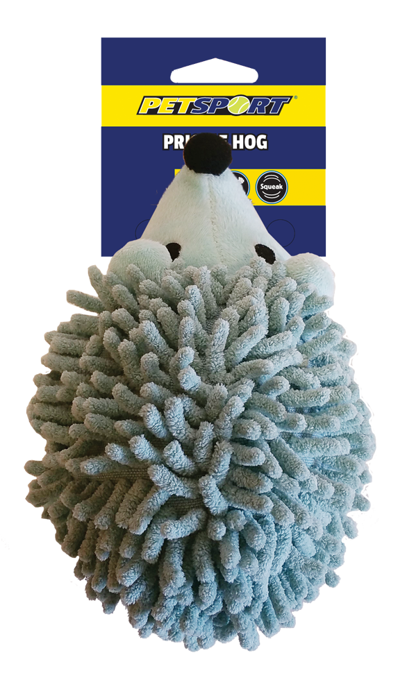 hedgehog blue green dog toy