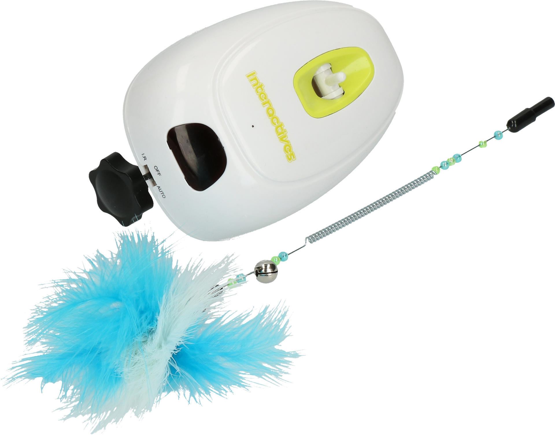 Interactive jumping stick cat game