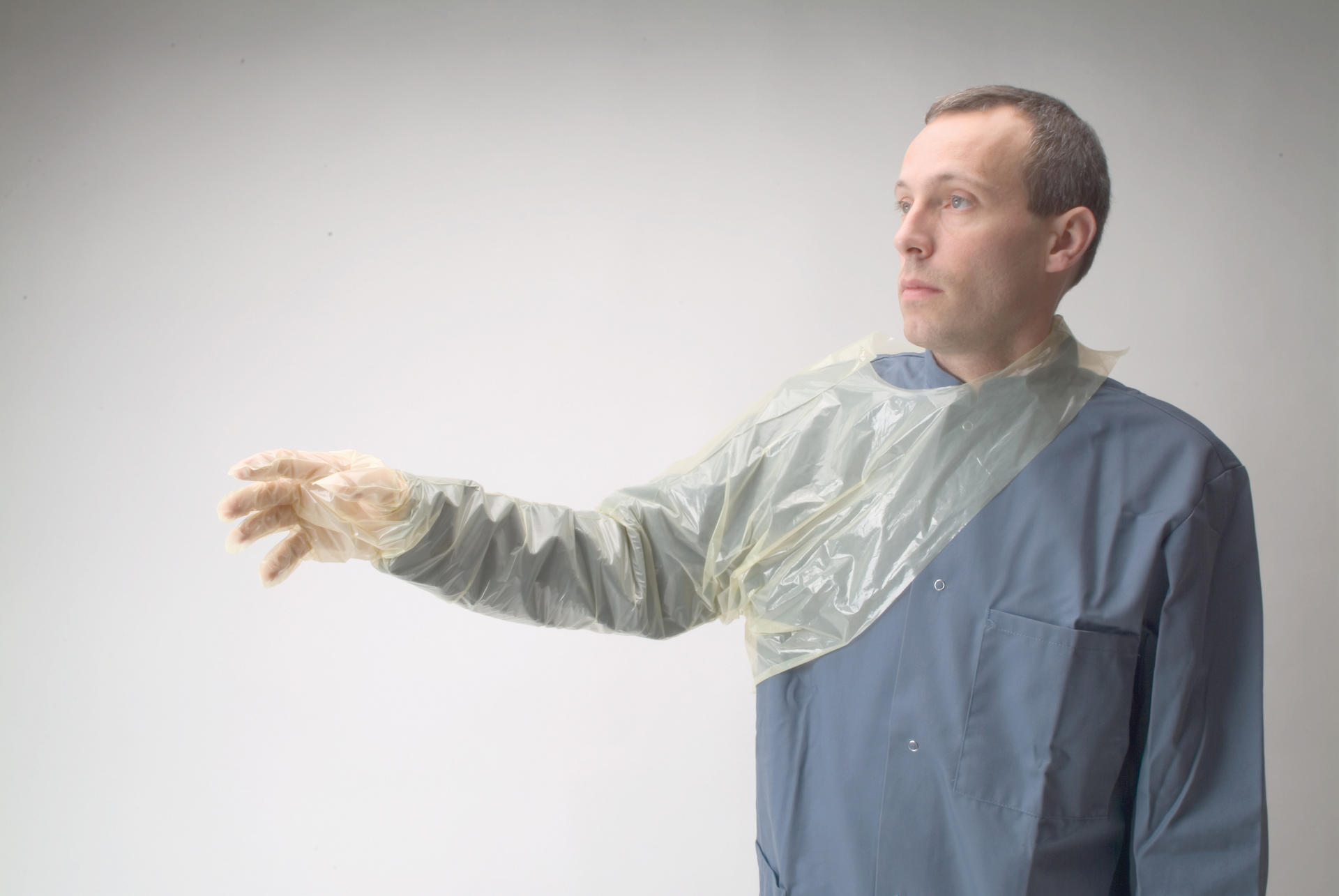 Disposable gloves orange for sheep, goats, alpacas, llamas, larger animals