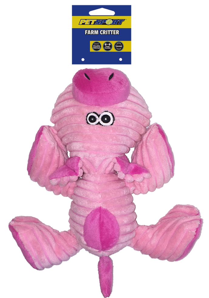 Farm Critter pig with whistle dog toy