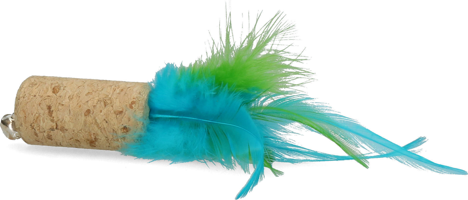 Wool luxury feathered dream cork green cat toy