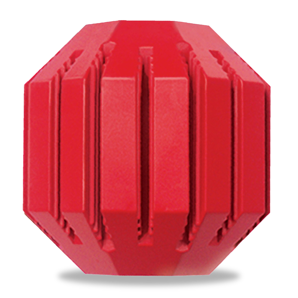 Rubber ball for dogs with reward wall