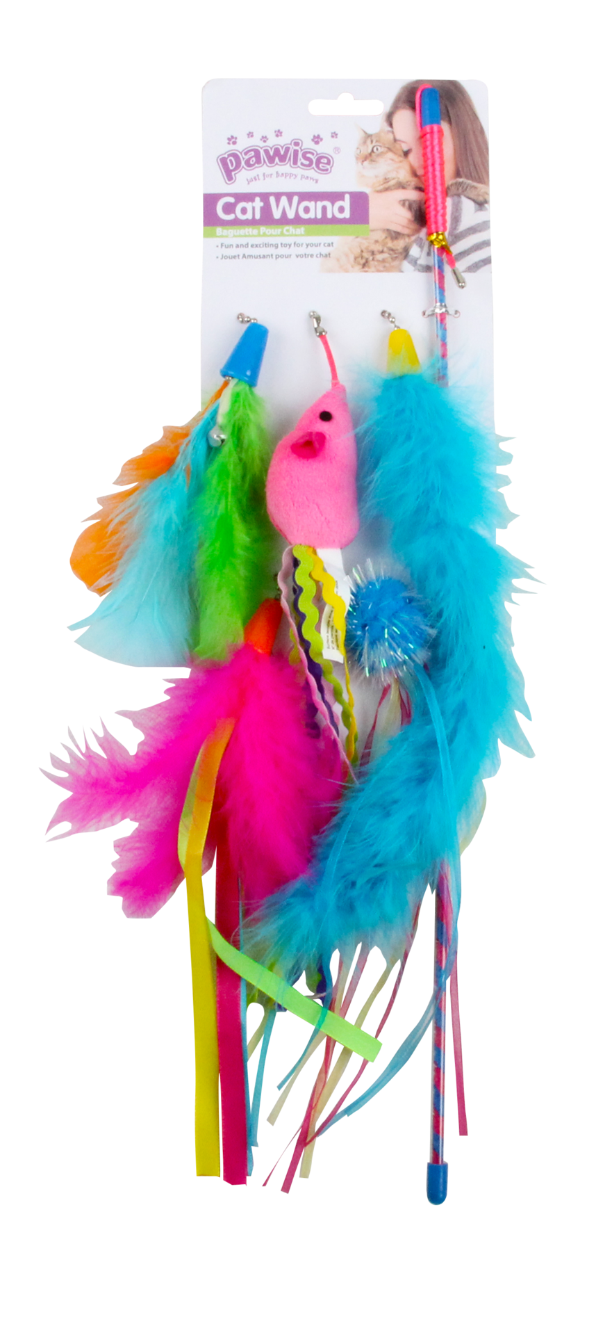 CAT TEASER VALUE PACK -6PCS feathered cat toy