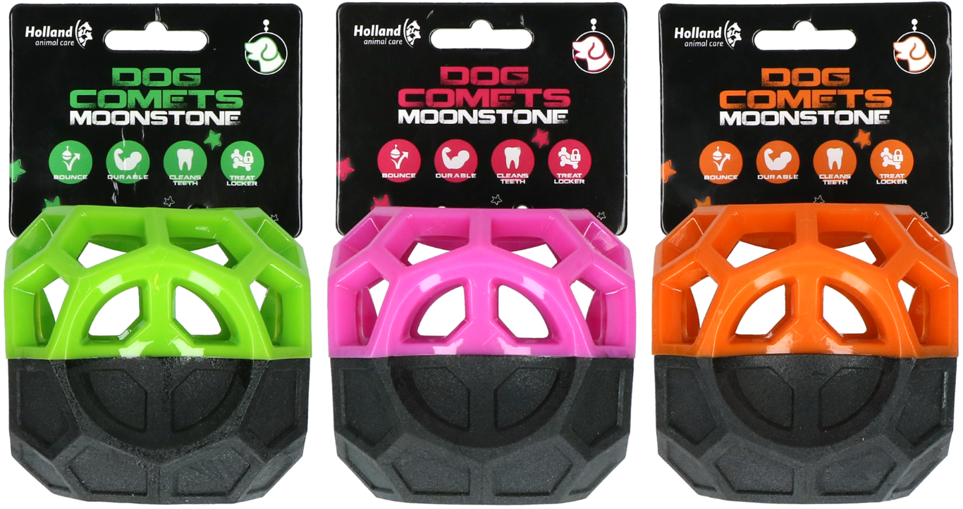 Moonstone reward wall fillable pink dice dog toy