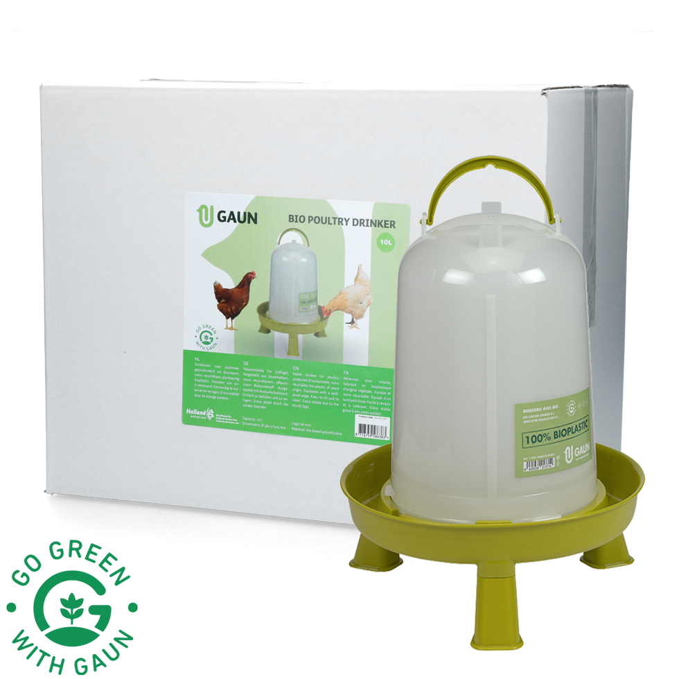 Poultry drinker 10 l Bio green lemon with legs