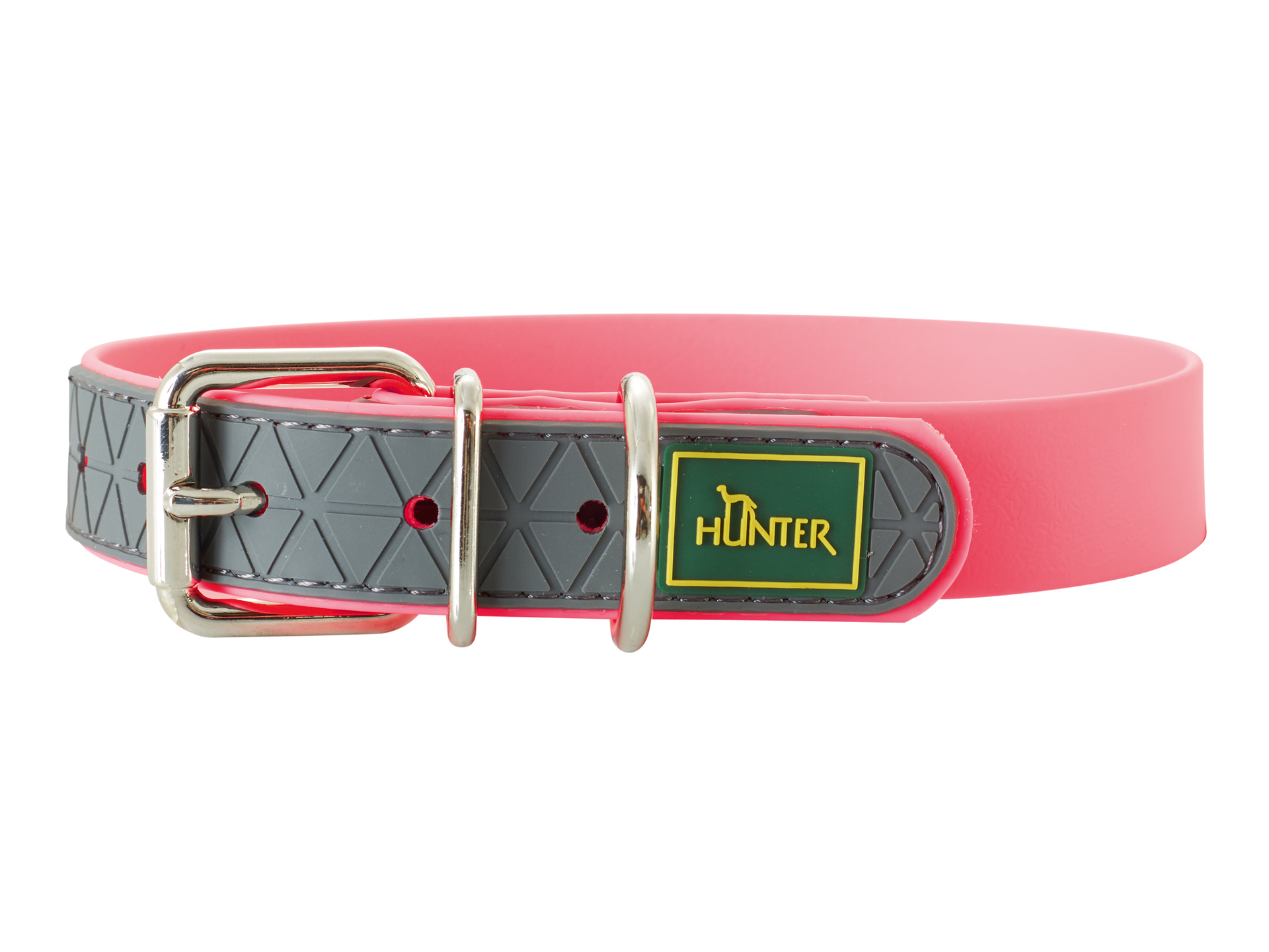 Dog collar neon pink length 45
