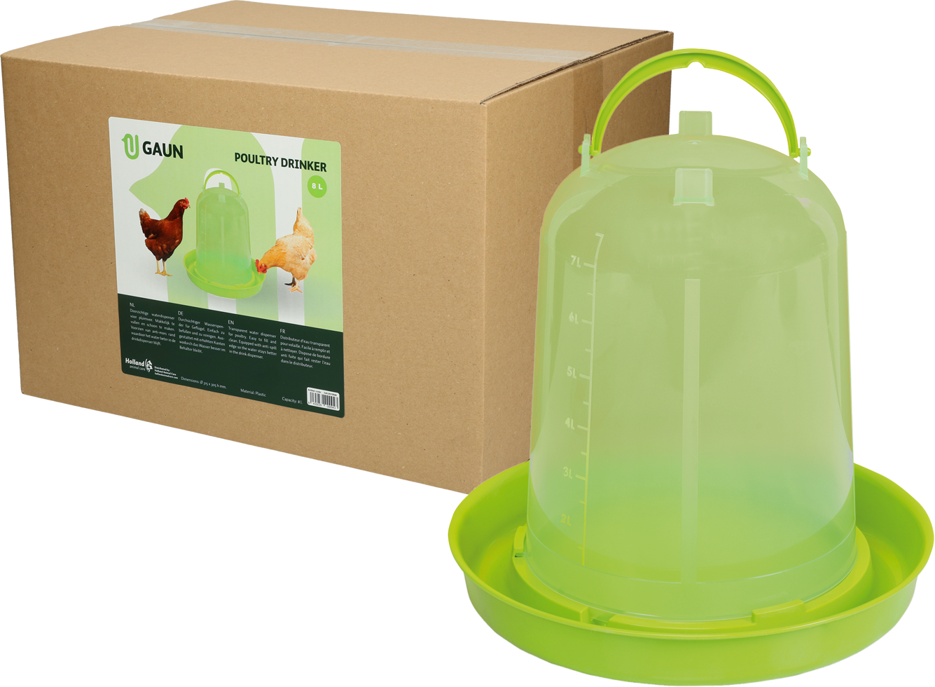 Poultry drinker 8 l green lemon