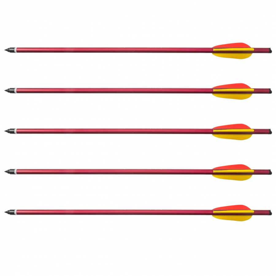Aluminum arrow 16in 5 pcs red.