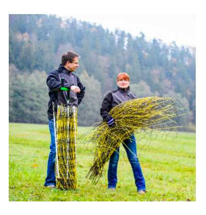 Electric shepherd tape holder rod