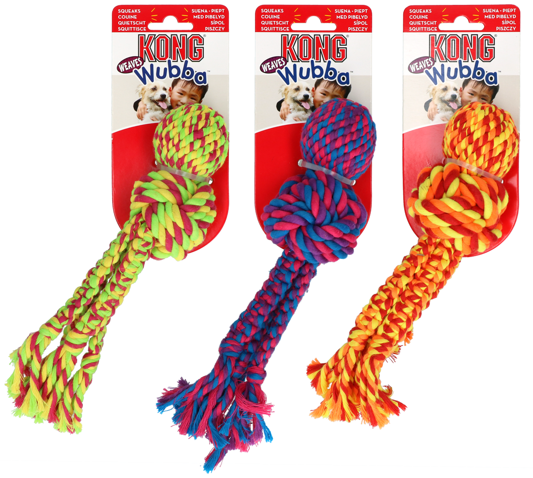 Wubba dog toy with rope S