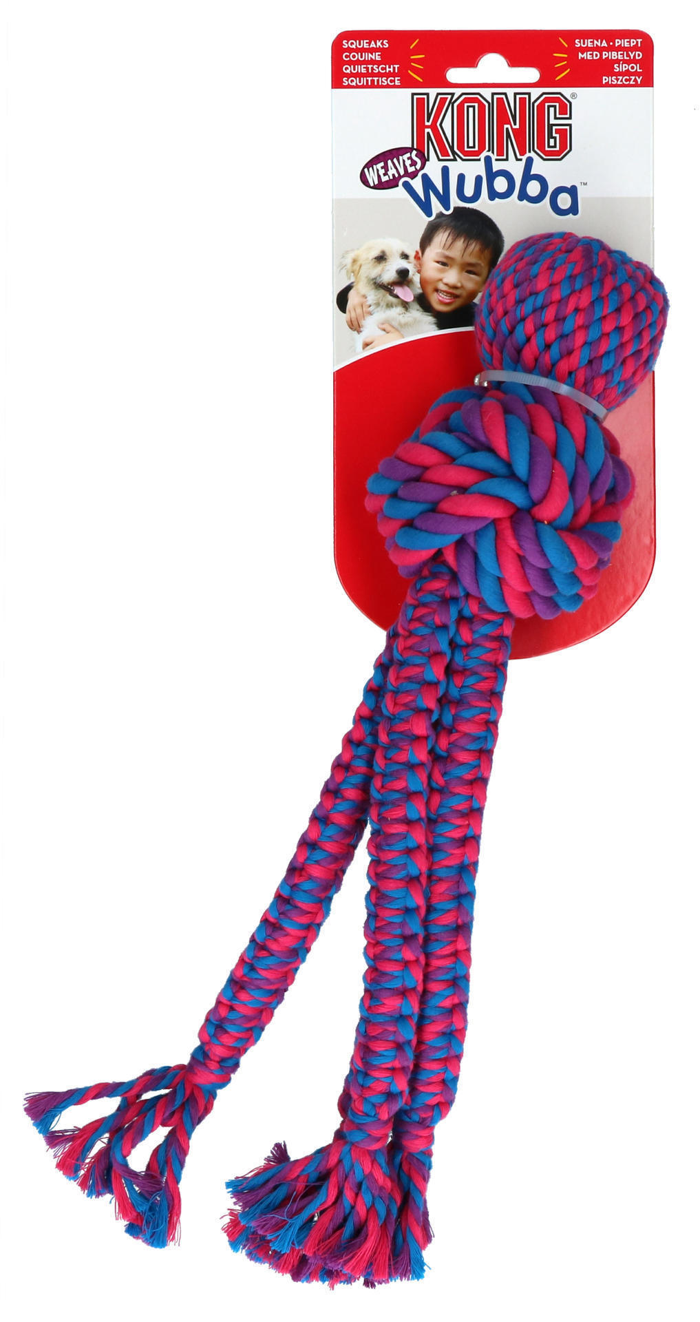 Wubba beeper rope toy L multi-colour dog toy