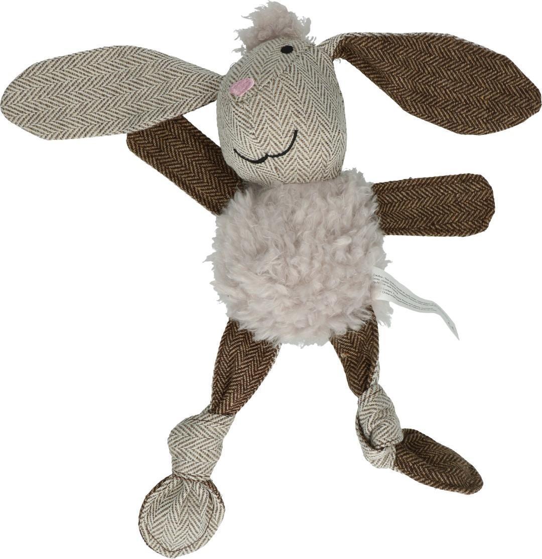 Flat grey bunny dog toy plush