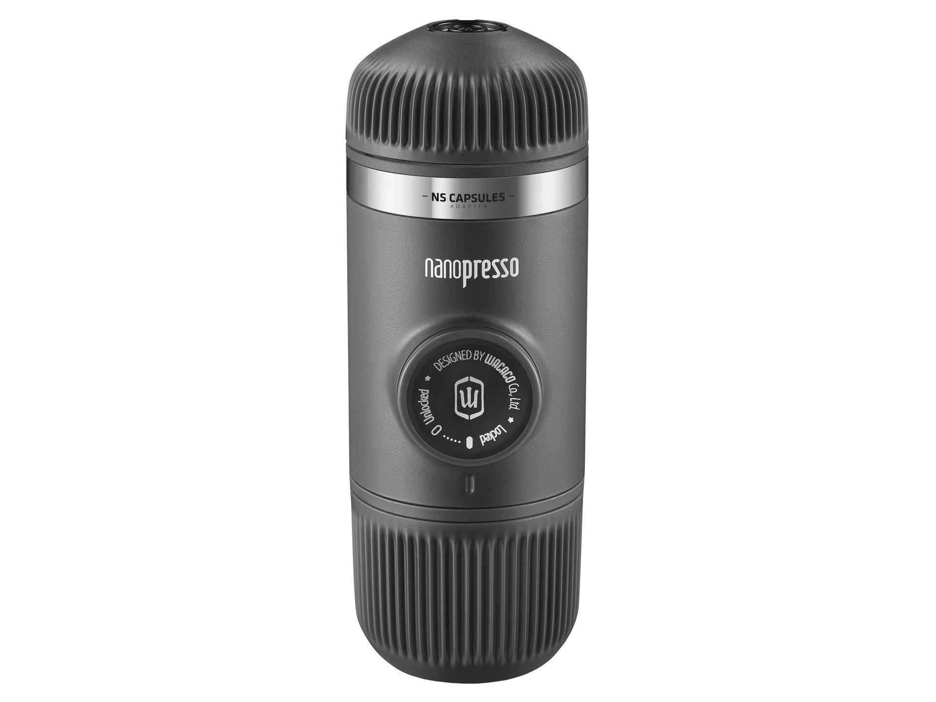 Nanopresso travel coffee machine with adapter