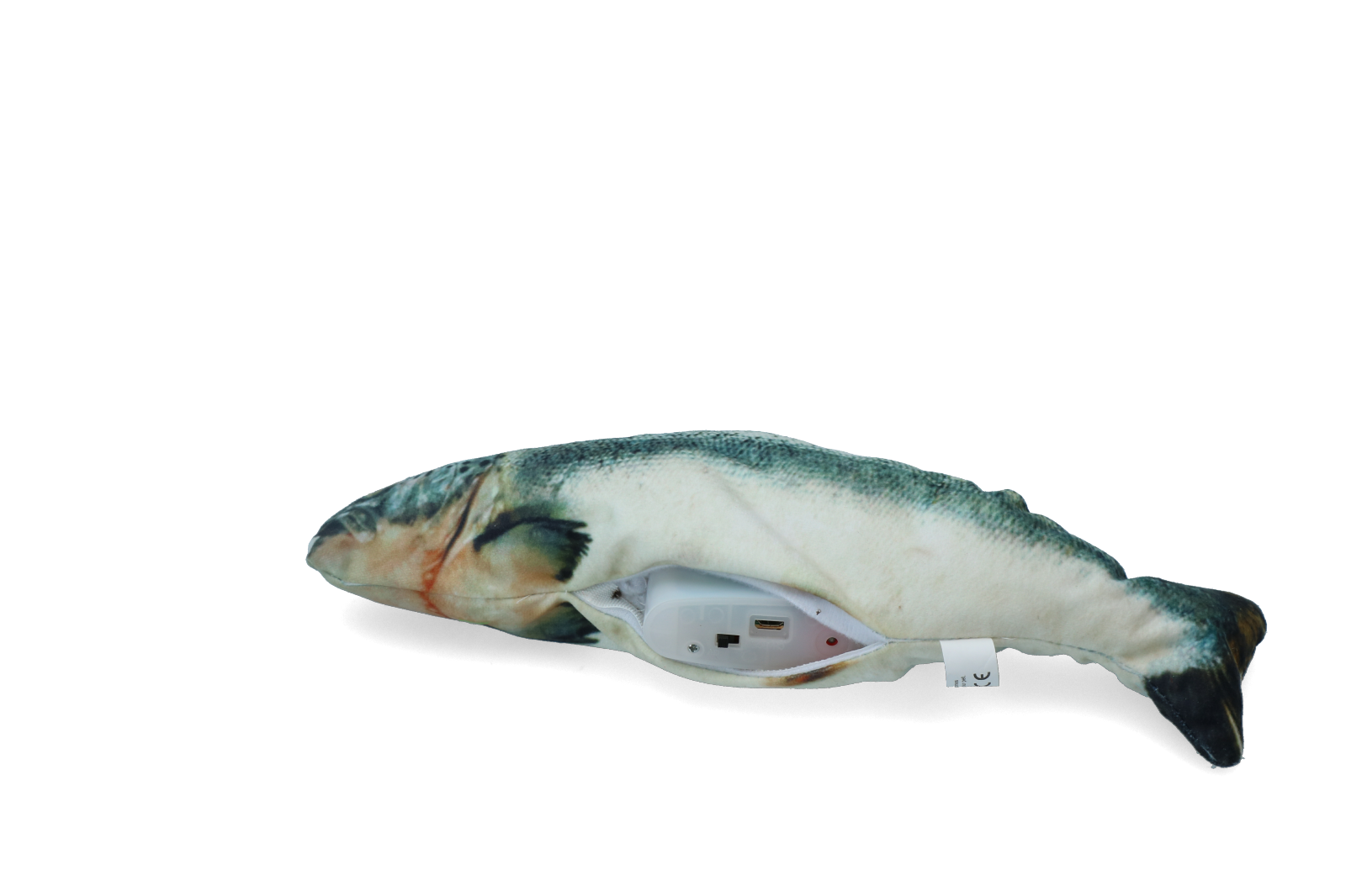 Salmon cat toy stuffed with catnip