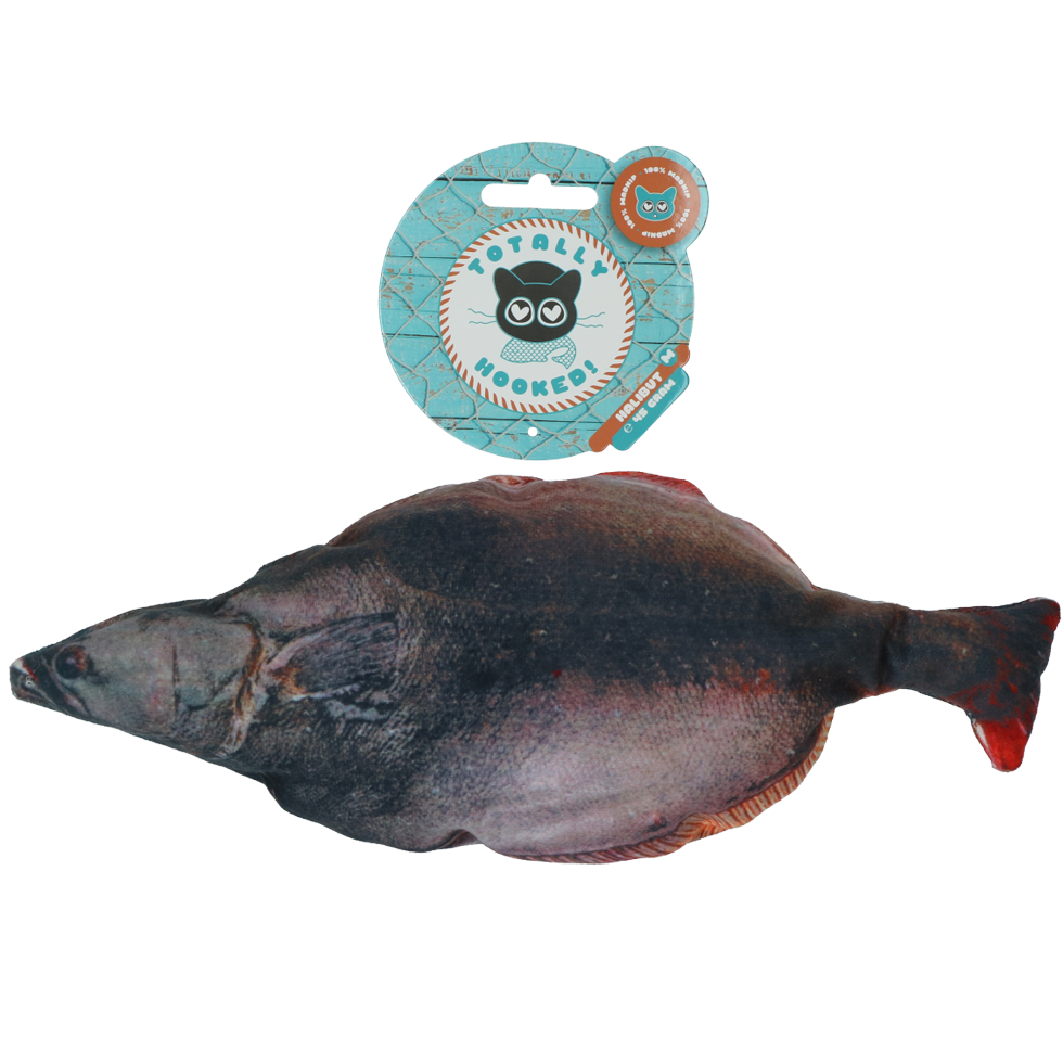 Fully crochet halibut toy S 20cm, cat toy