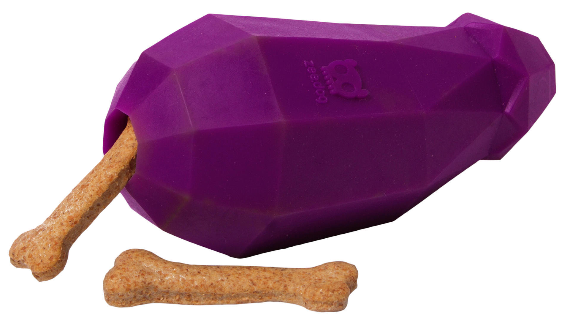 Eggplant shaped chew toy dog toy
