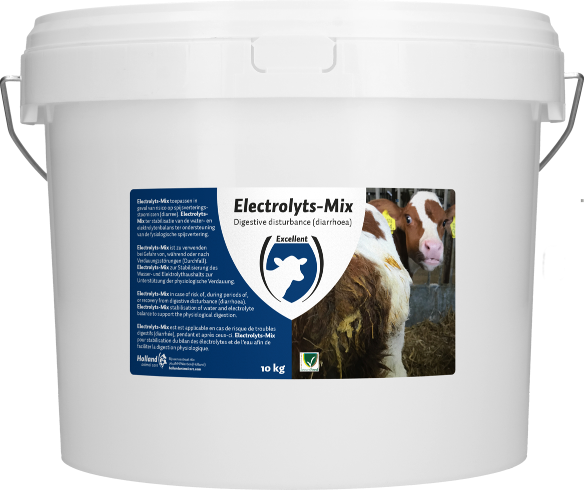 Electrolyte mixture against diarrhoea, cattle