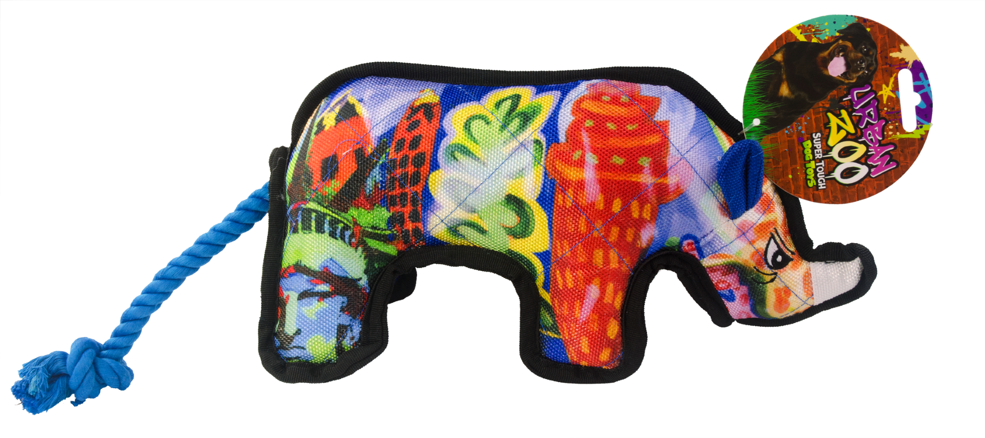 Super strong material rhino dog toy rope toy