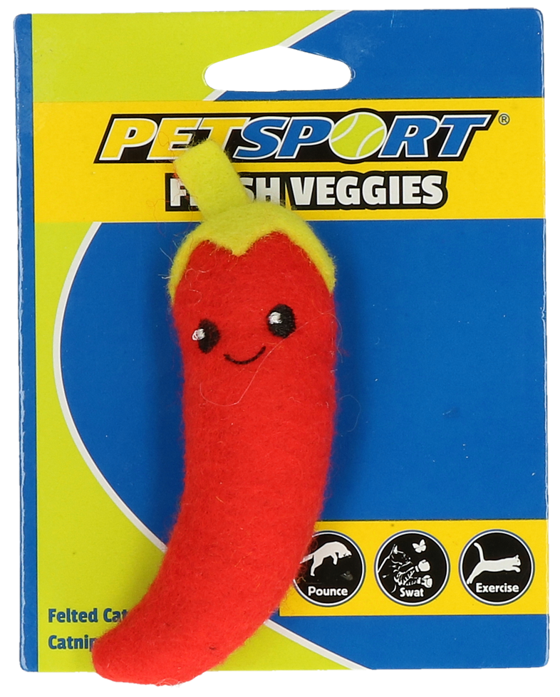 Fresh vegetables chilli toy cat toy filled with cat roots