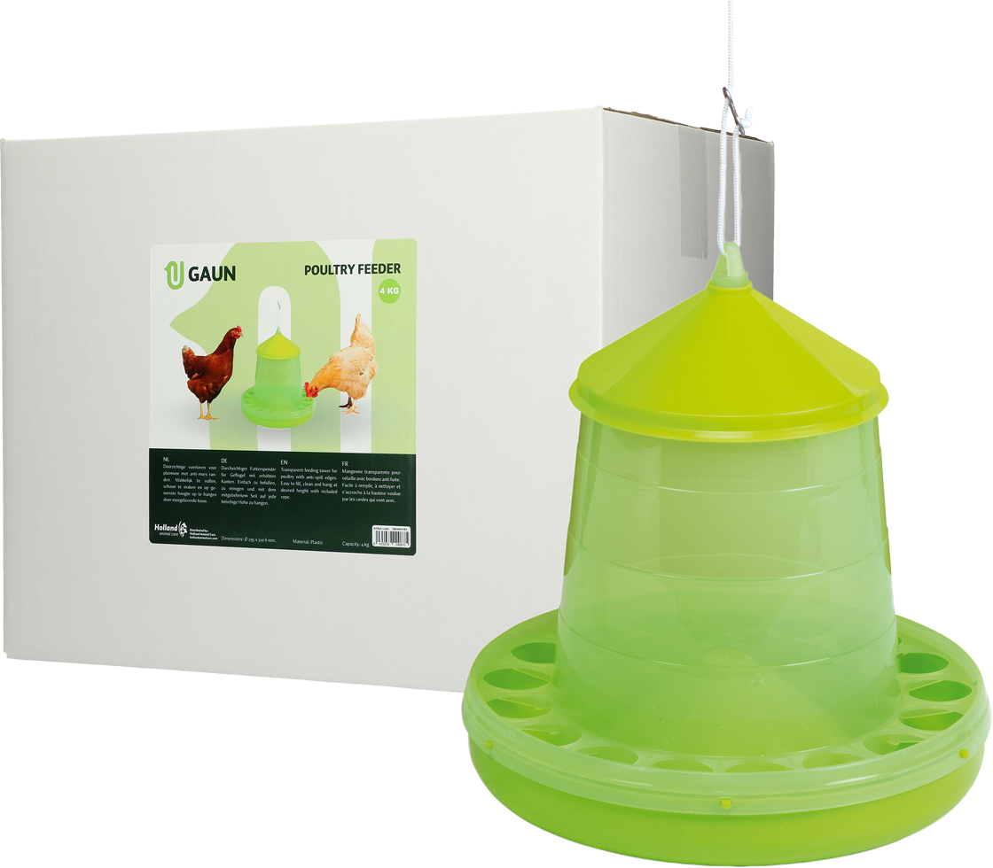 Poultry feeder, feeder 4 kg green lemon