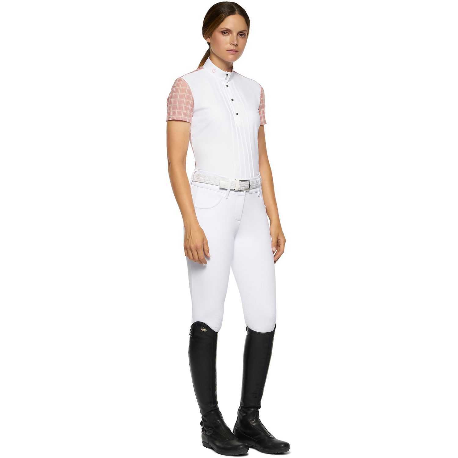 Woman  rider competition shirt pleated in front