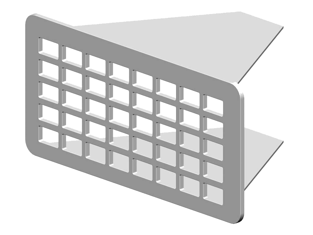 Gap grid stainless steel 5 x10,5 cm stall for livestock pest control
