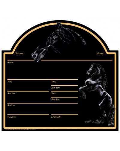 B-19 Horse nameplate plate friesch price 2 per piece stable animal husbandry animal welfare boxing supplies