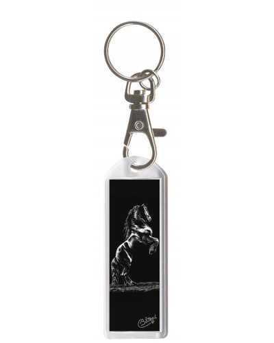 B-25 Plastic keyring Friesian with horse price for 6 pieces as a gift