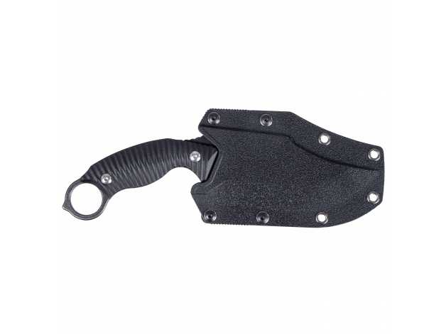 F181-B1 black and silver fixed blade