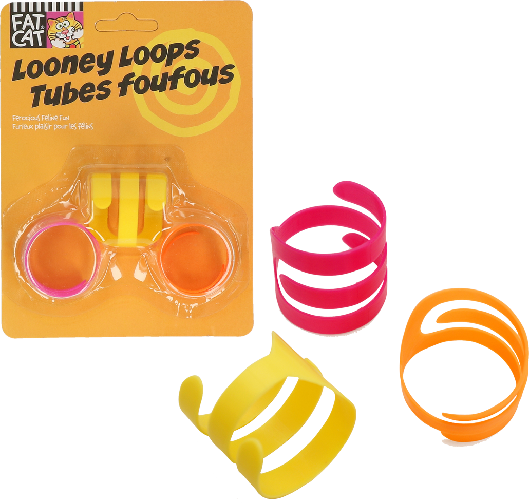 Doskocil Looney Loops 3 colour cat toy
