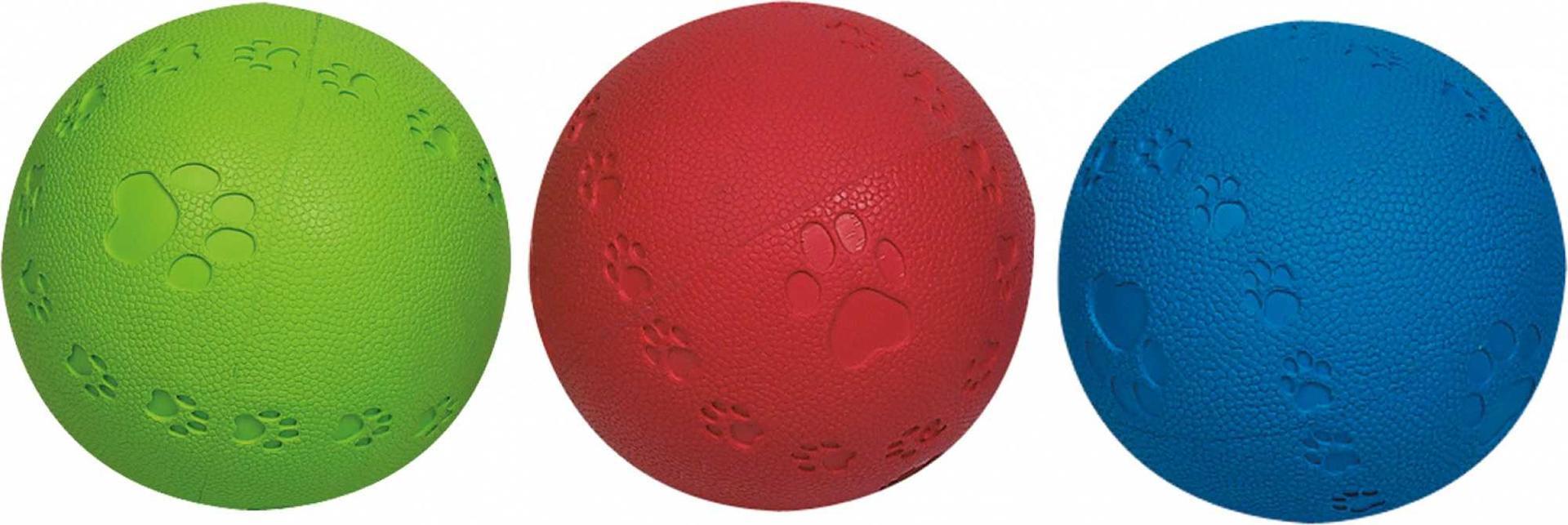 8 cm rubber ball with paddles pattern dog toy