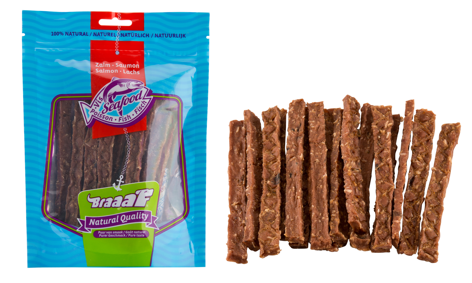 Salmon fish strips 12 cm