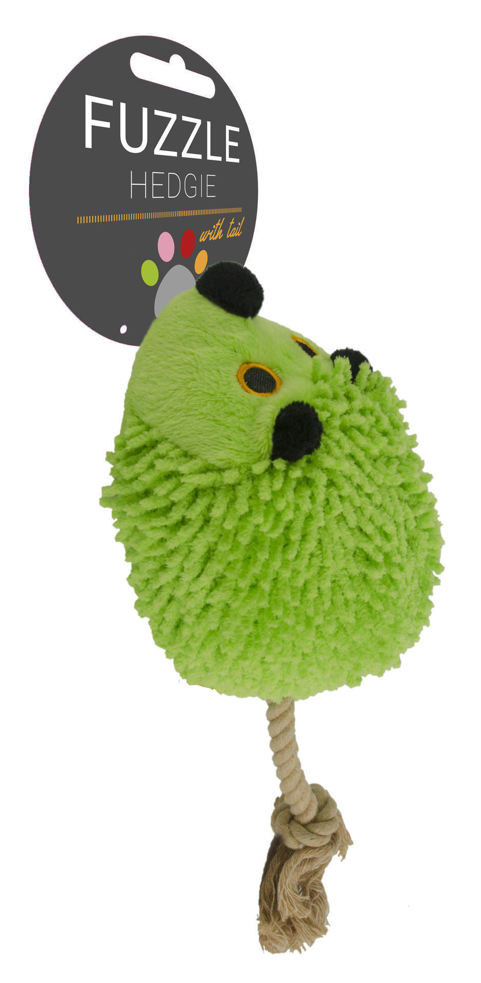 hedgehog with 5 beepers green dog toy