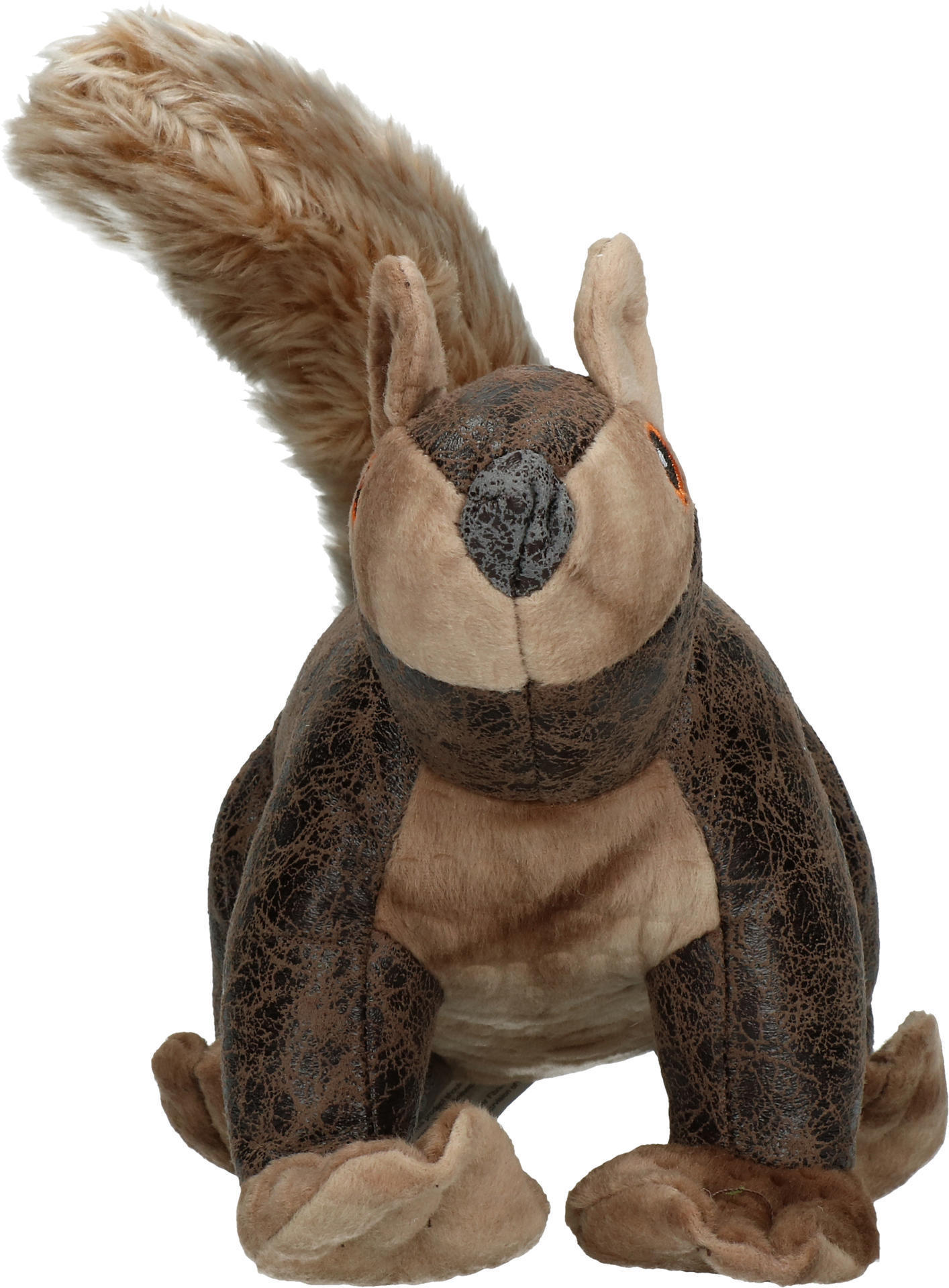 Squirrel soft material dark brown dog toy