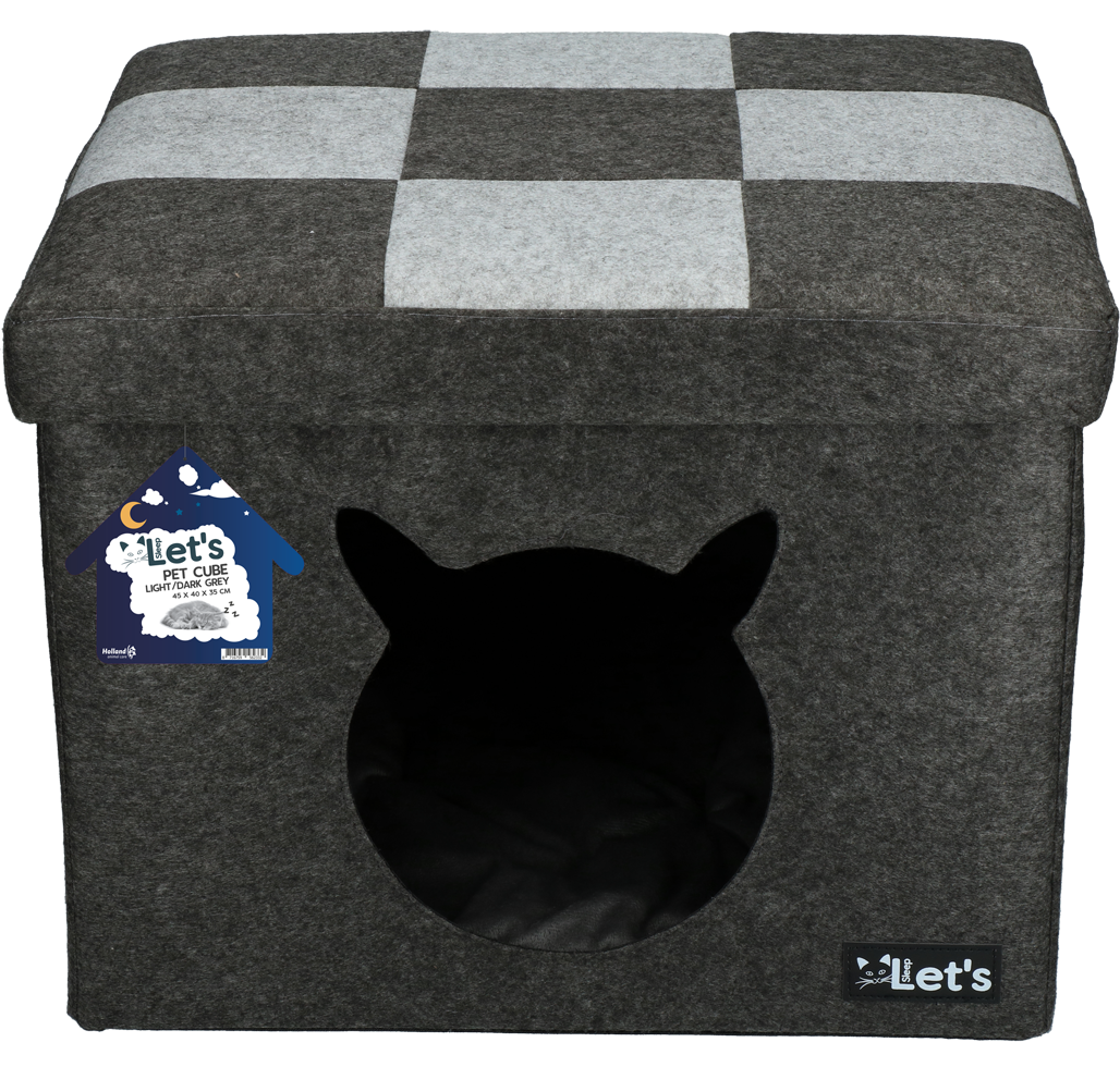 Sleep light-dark grey Pet Cube cat bed