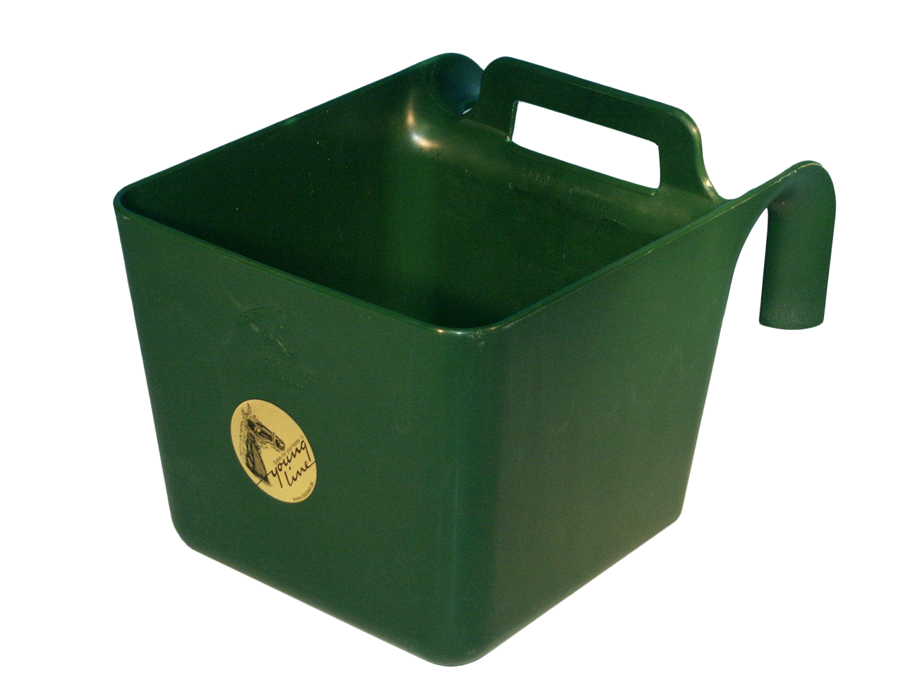 feeding trough green vertical 11 l with plastic stable animal housing feeding drinking technology