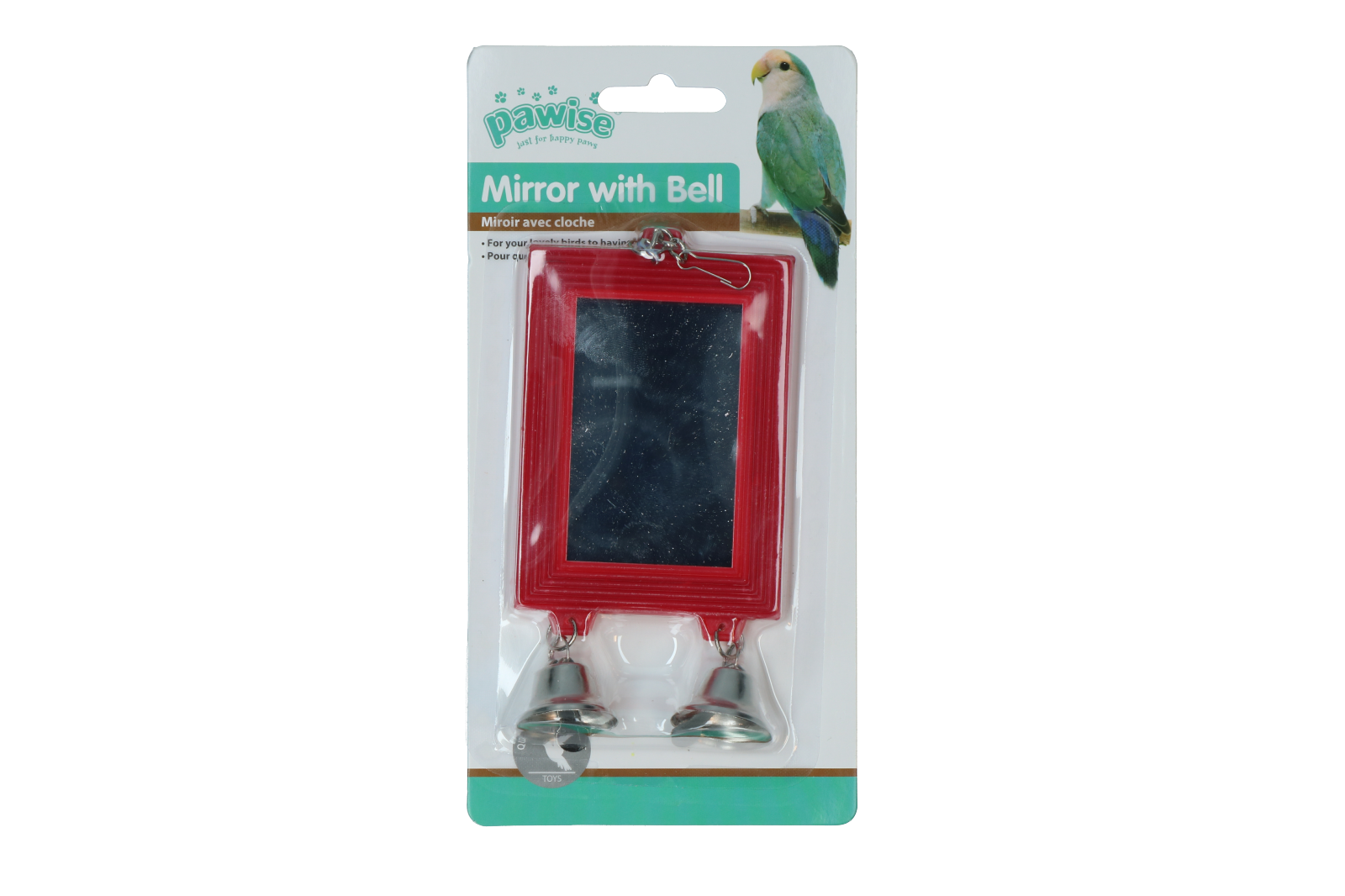 Bird mirror with bell Parrot mirror