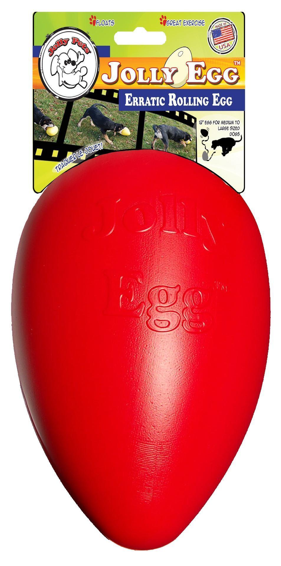 egg-shaped toy 20cm red dog toy