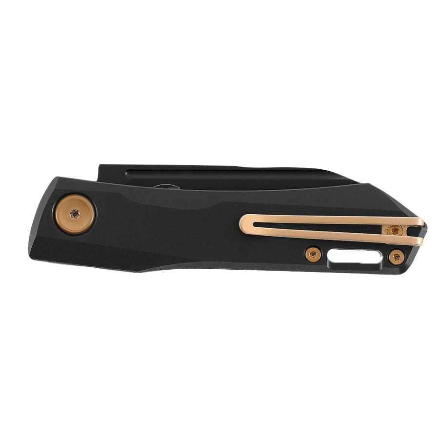 Solis Lite black-gold titanium folding knife