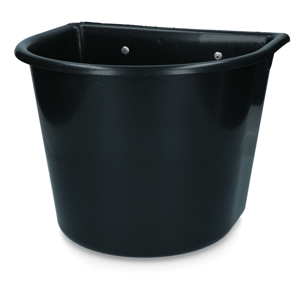 15 litre feeding trough with hooks black barn livestock feeding drinking technology roof bowls