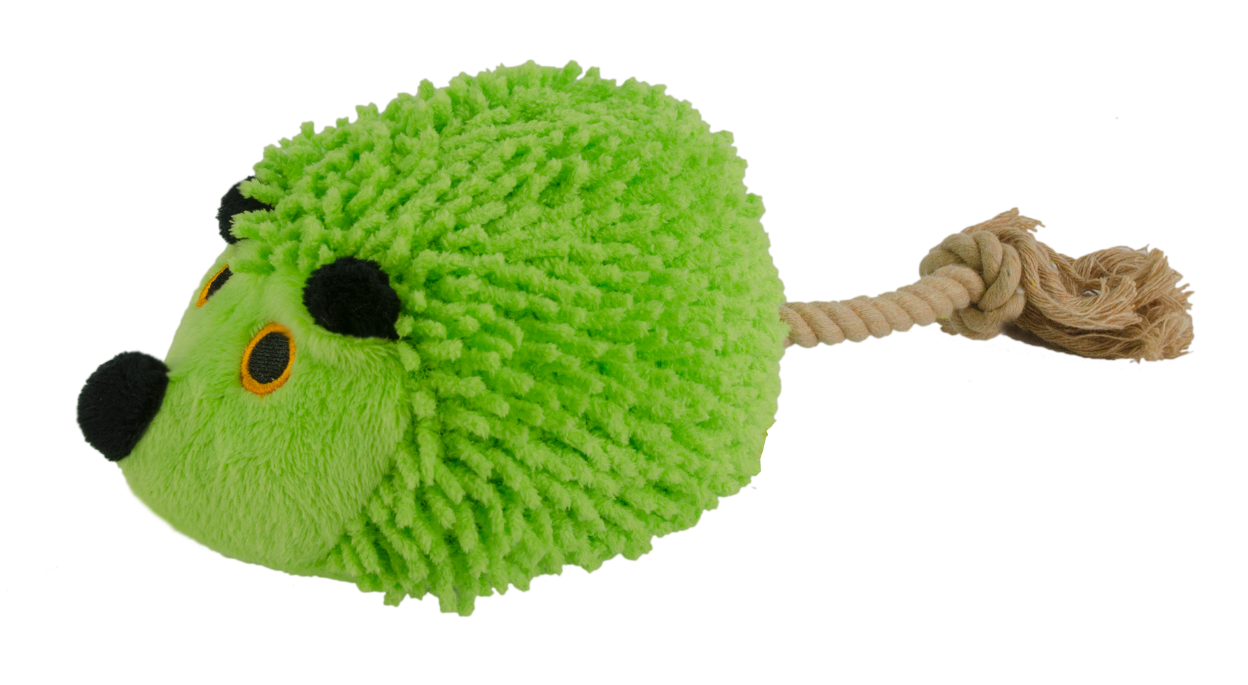 hedgehog with 5 beepers green dog toy