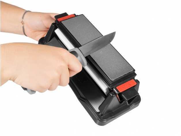 Hand sharpener with 3 surfaces