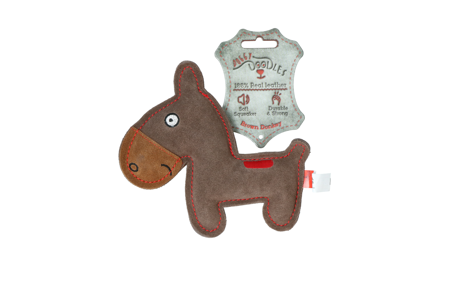 Doggy Doodles brown donkey dog toy plush