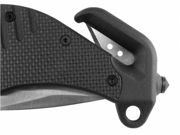 Rescue knife with smooth blade