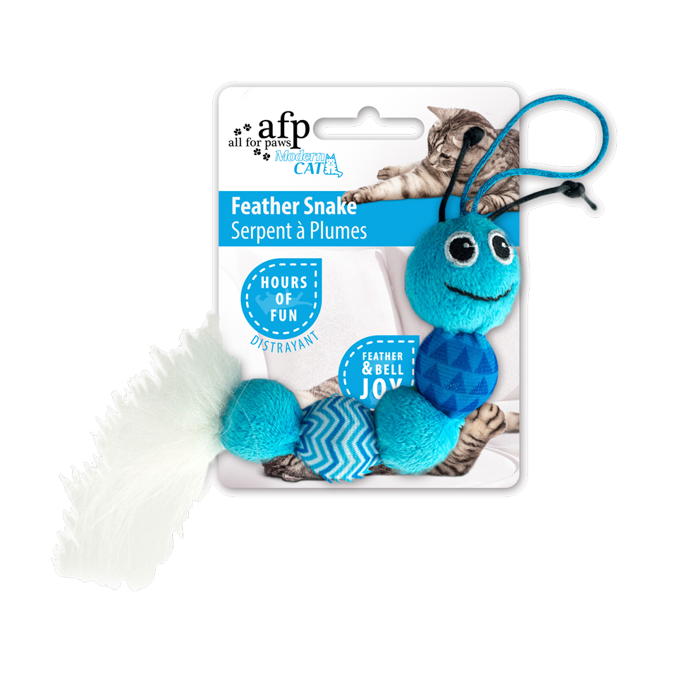Modern cat - feathered snake cat toy
